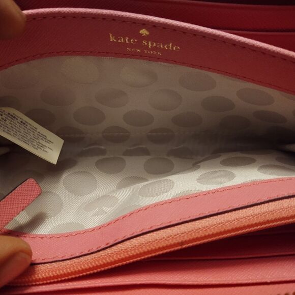 Kate Spade Laurel Way Neda Zip Around Continental Wallet Pink - Picture 7 of 10